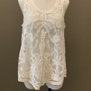 Allison joy cream lace tank